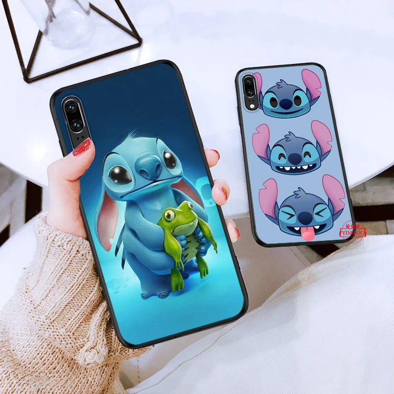 Милый мультфильм Стич силиконовый чехол для Huawei P8 Lite 2015 2017 P9 2016 Mimi P10 P20 P30 Pro P Smart Z