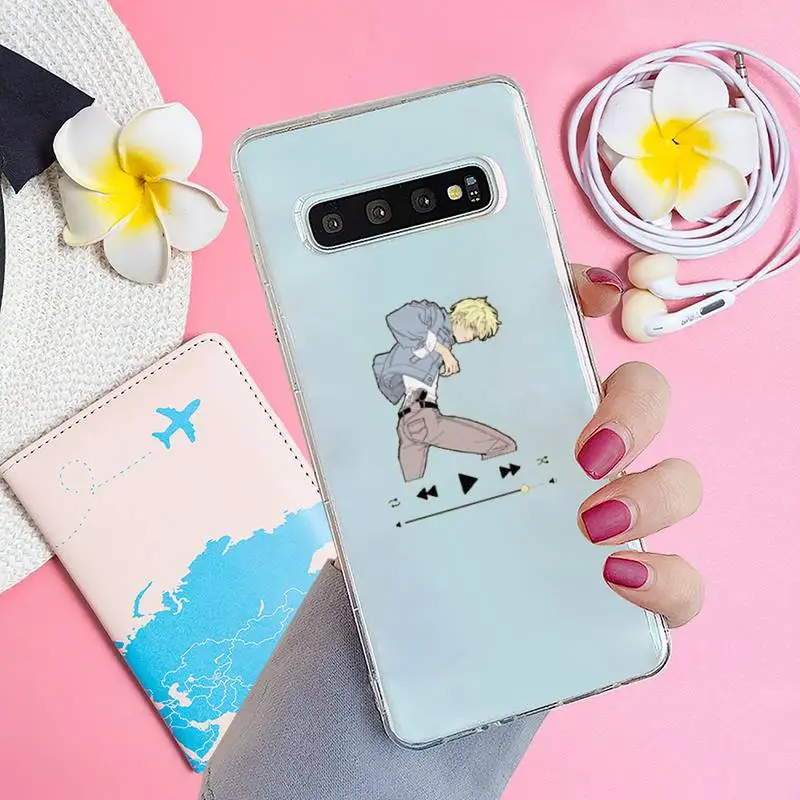 

Anime Banana Fish Phone Case Transparent for samsung A 21s 50 71 S 8 9 20 20fe note 10 20 ultra plus