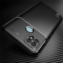 For Oppo Realme C21 Case Bumper Silicone Soft Slim Carbon Fiber Back Case For Oppo Realme C21 Cover For Oppo Realme C21 6.5 inch