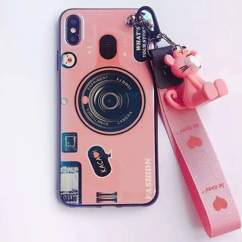 Blue Light Case for Huawei Y9 Prime P Smart 2019 Y7 Y6 P30 Lite Pro Nova 4e Cover Camera with Strap |