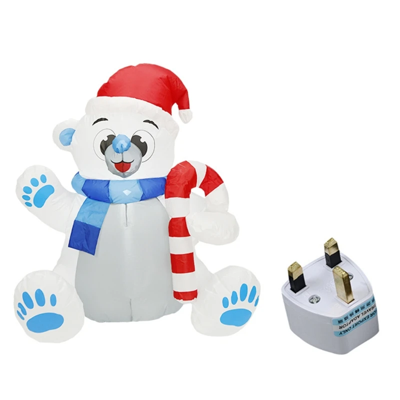 

1.2M Inflatable Bear Model Illuminated Air Blown Figure Yard Outdoor Garden Toy 67JB