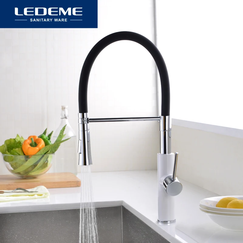 LEDEME Faucet L4097 Смеситель для кухни с латунным корпусом и силиконовым