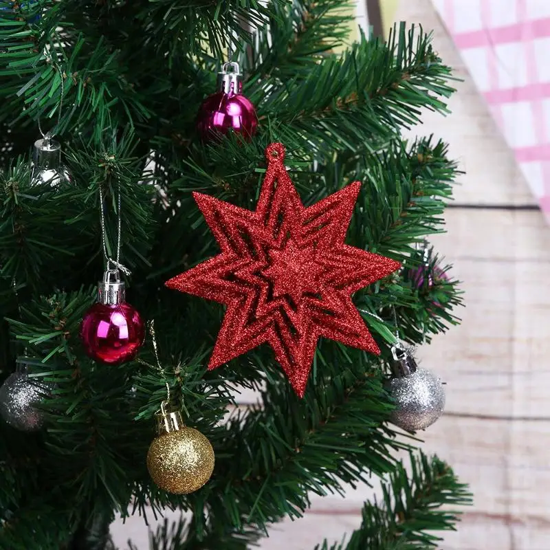 Рождественская елка Декор полые Восьмиугольные звезды Форма висячие