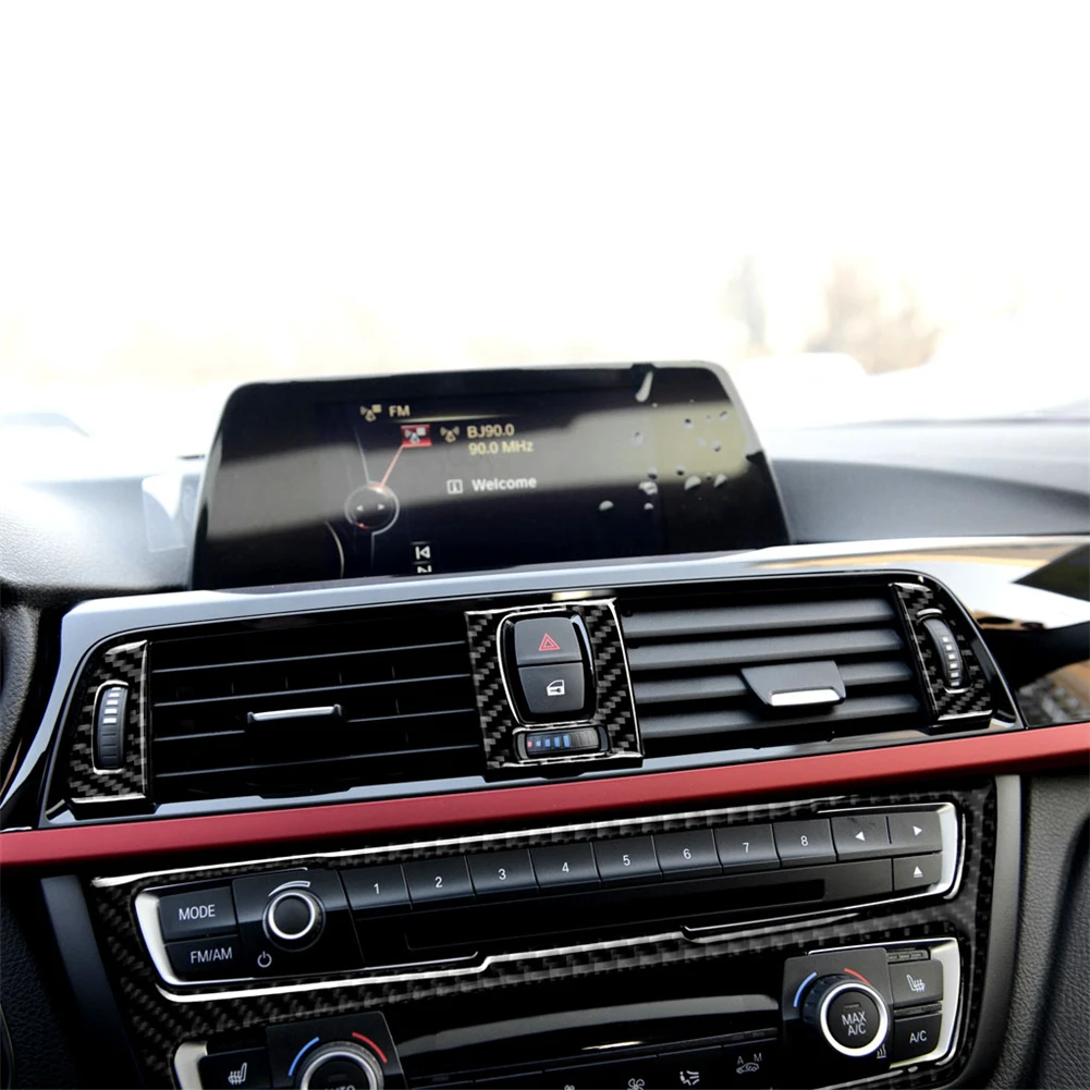 

Carbon Fiber Black/Red Car Stickers for BMW F30 F34 2013-2019 3GT Series Air Outlet 3Pcs