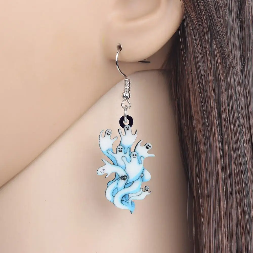 Bonsny акриловые серьги-подвески в форме капли для женщин и девочек на Хэллоуин