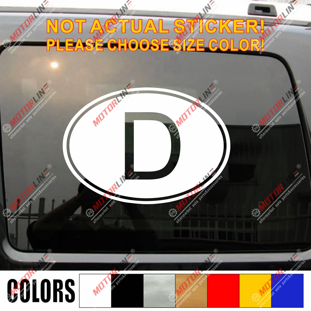 D немецкий y страна код овальная наклейка винил цвет высечка без фона|sticker vinyl|decal