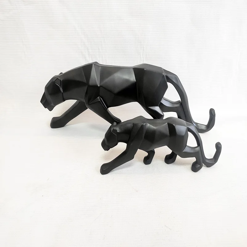 

Creative geometry cheetah ornaments section animal living room porch bedroom decorations home decoration resin crafts