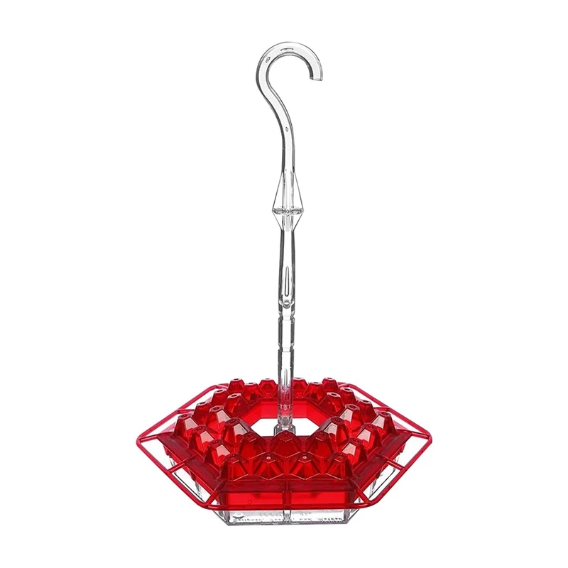 

Bird Feeder Hummingbird Feeder Hexagon Hanging Built-In Ant Moat Feeder Saucer Outdoor Feeding Plate Art Garden Yard Decoration