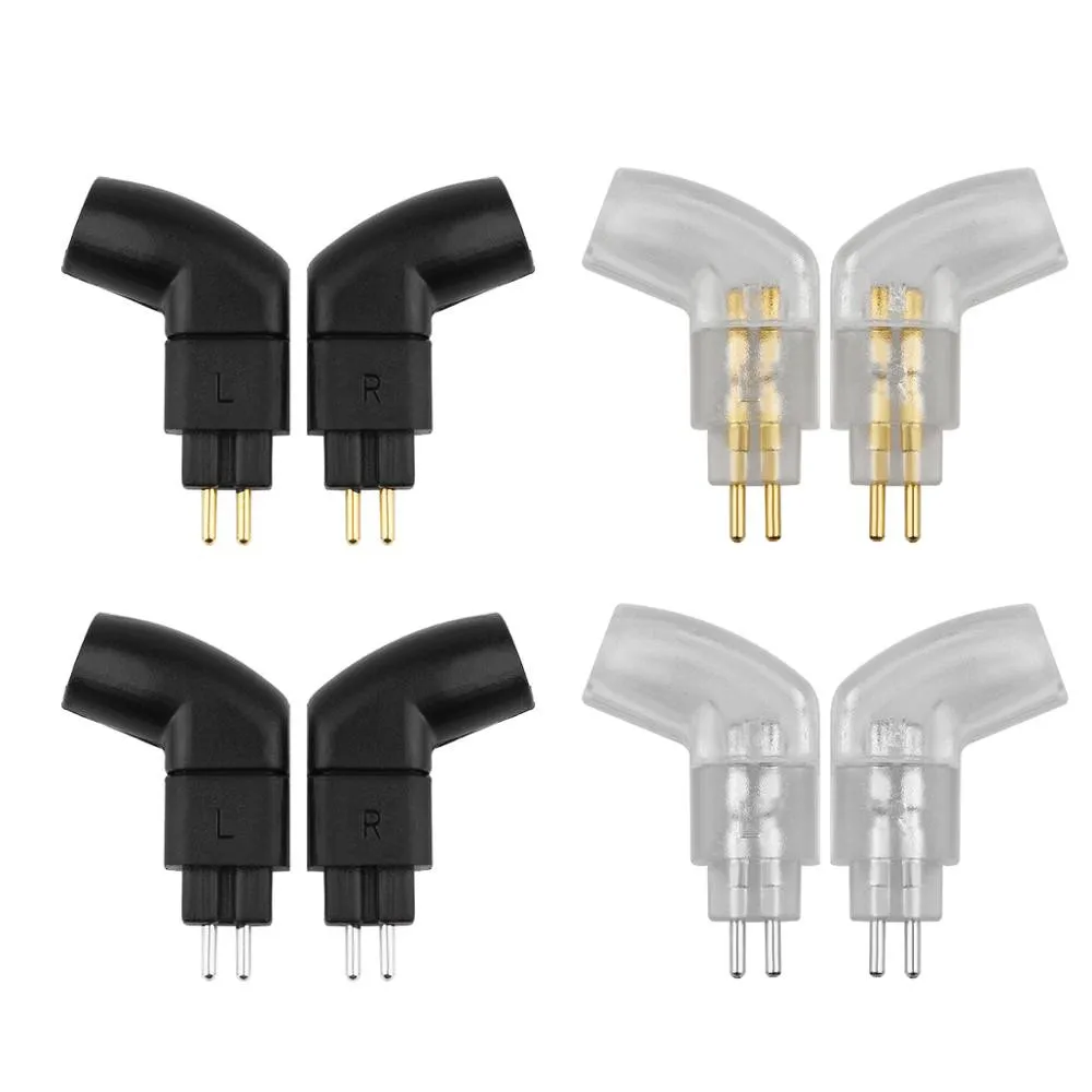 5Pairs 0.78mm Earphone Pin 2 Pins Plug For UE11 UE18 ES3W4R Headset Wire Connector Rhodium/Gold Plated Audio Jack Adapter