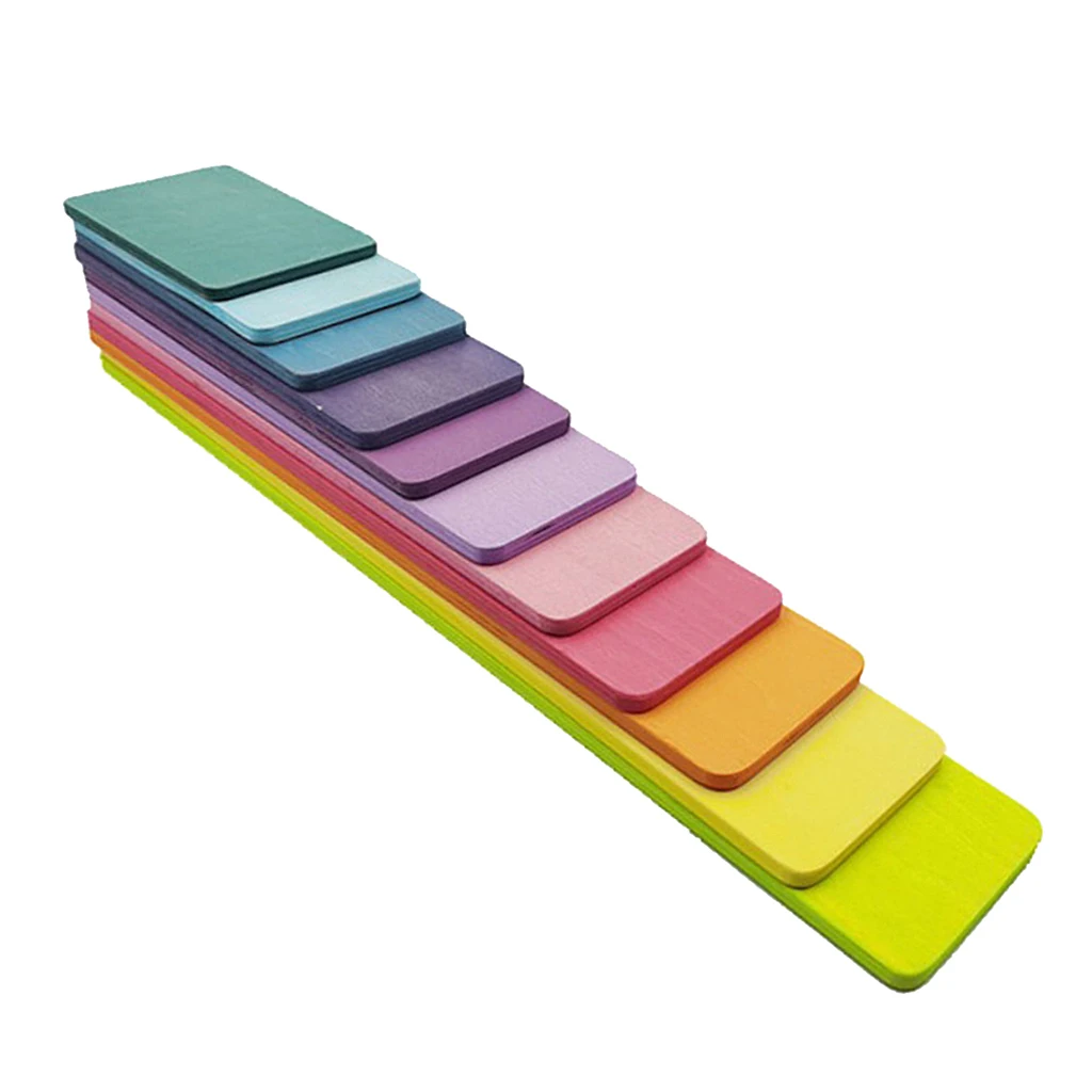 

Baby Toys Wooden Rainbow Building Blocks Boards Boy Girls Creative Nesting Stacking Game Montessori Toy