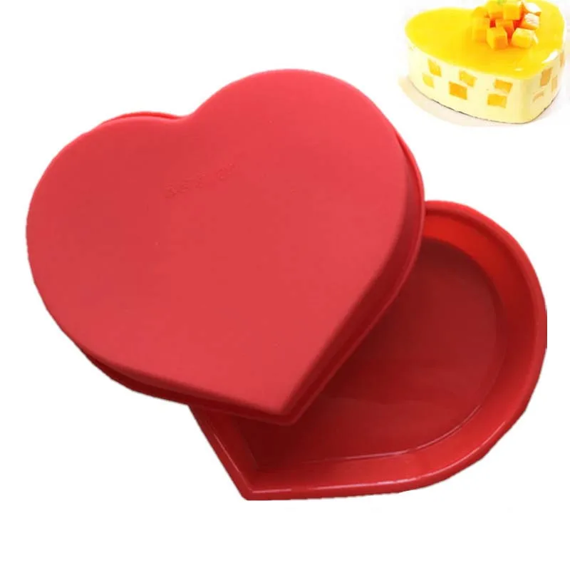 Форма для выпечки в форме сердца силиконовая форма шоколада большая | Дом и сад