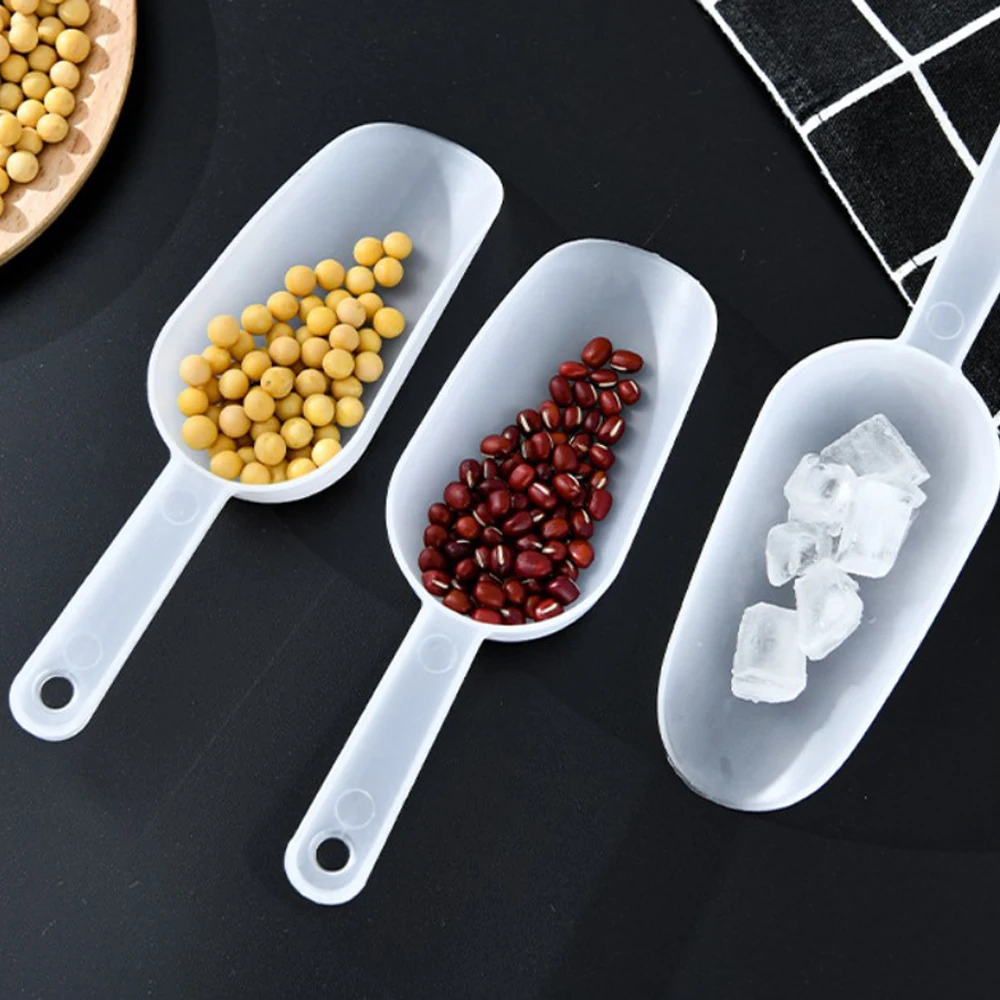 Mini Plastic Ice Shovel Flour Food Candy Ice Cream Scoop Measuring Spoons Shovels Transparent Small Shovel Kitchen Tools