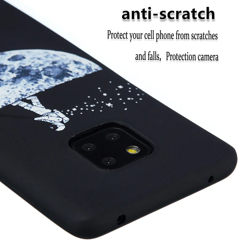 Чехол для телефона из мягкого силикона ТПУ с рисунком Чехлы для huawei P30 P20 Mate20 Lite Pro Honor 8X 8lite 9 10lite V20 Капа космическая планета Луна задняя крышка