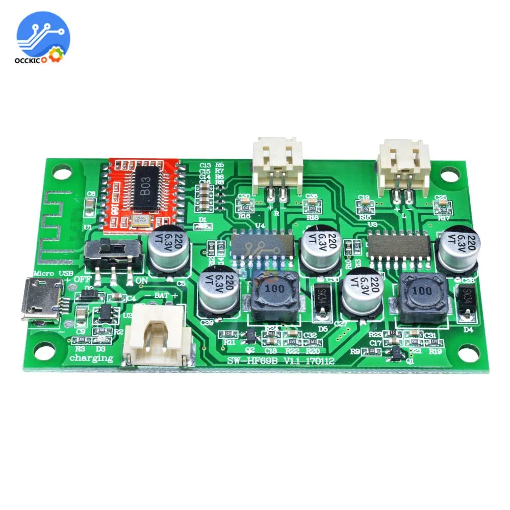 2 канальная цифровая стереомагнитола модуль платы усилителя 6 Вт + постоянного