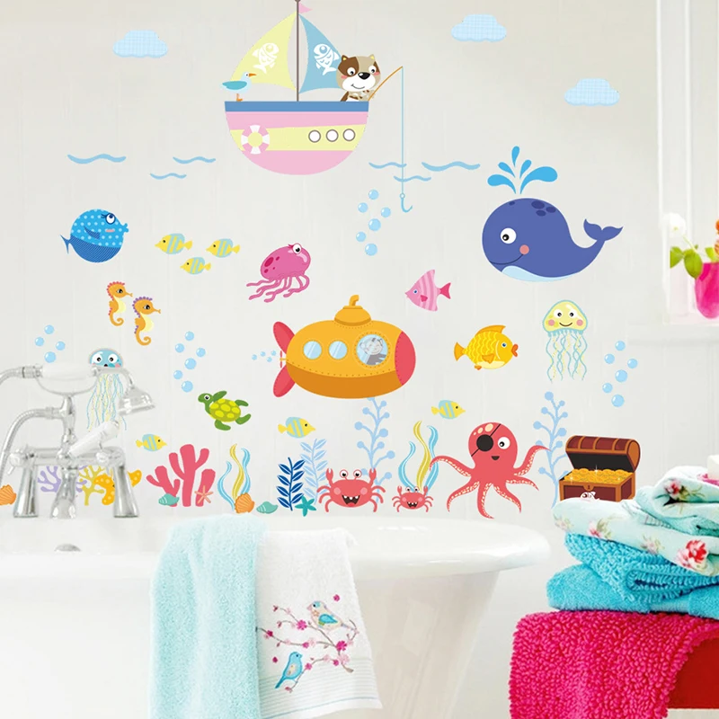 

Cartoon Cute Ocean World Wall Stickers Kindergarten Stickers Room Decoration