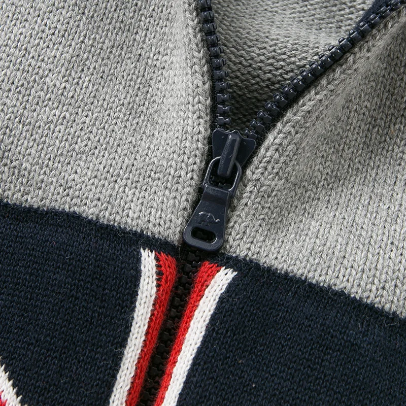 DB11456 dave bella autumn infant baby boys fashion zipper hooded cardigan kids toddler coat children cute knitted sweater | Мать и