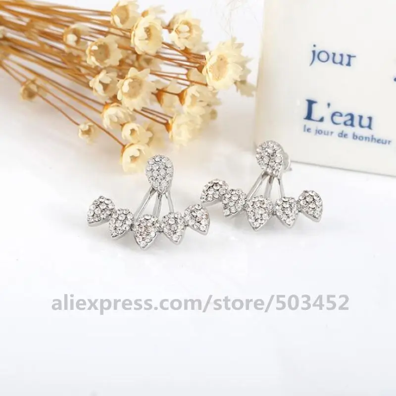 120pcs/lot New Stud Earrings Lady Crystal Gifts Grace Women Accessories Water Droplets For | Украшения и аксессуары