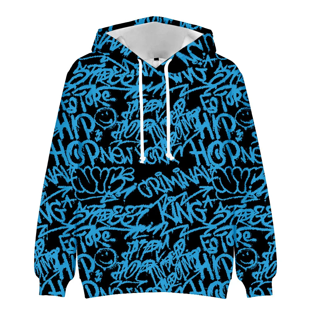 

Новинка 2021, лидер продаж, модные повседневные толстовки с капюшоном в стиле граффити, для взрослых и детей, Осень-зима