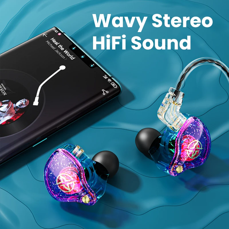 Наушники X2 Pro со съемным проводным разъемом 3 5 мм двойные динамические Hi-Fi