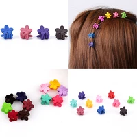 30pcs random color cute children girls hairpins small flowers gripper 4 claws plastic hair clip clamp barrettes hair accessories