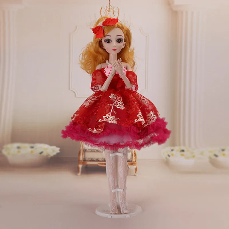 

BJD 60cm Doll Set 22 Joints Movable Beautiful Princess Girl Toy Doll 3D Eyes Children Fashion 1/6 Dress Up Birthday Gift