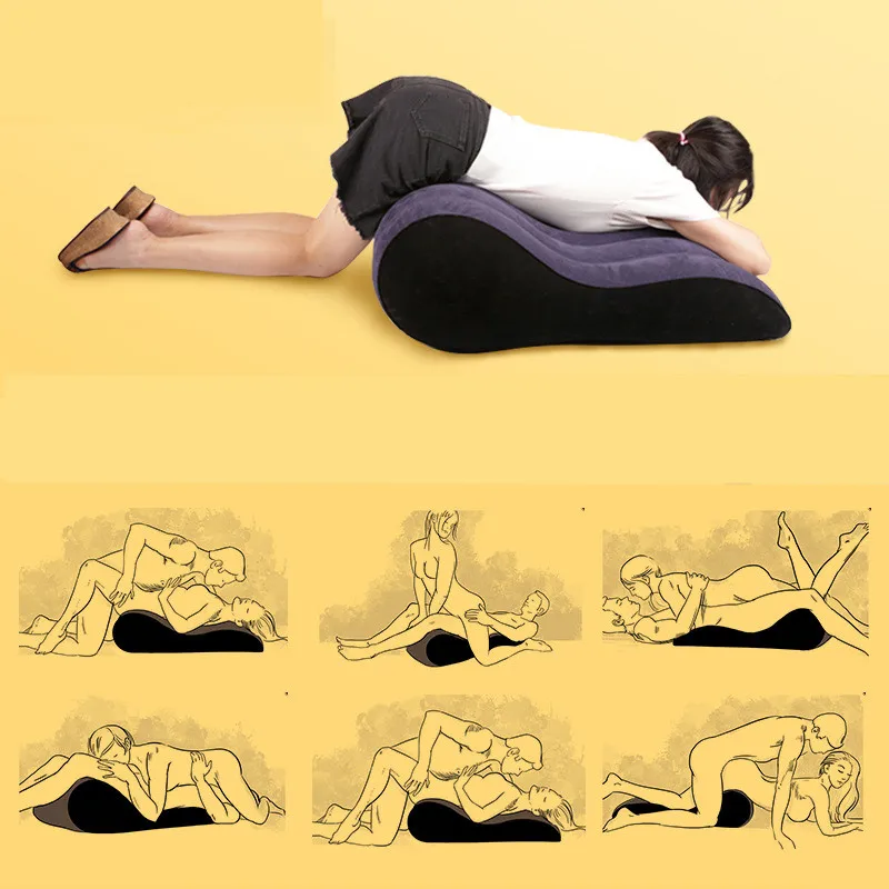 Inflatable Sex Aid Wedge Pillow Love Position Cushion Aid Furniture Recliner Couple Loves Game Toys Lumbar Pillows