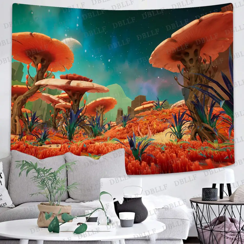 Simsan Fantasy Forest гобелен с изображением деревьев Fairyland Alice Castle Wall висящие Декорации