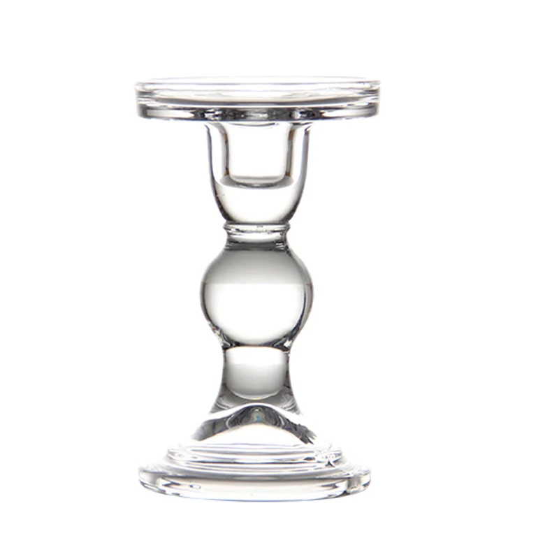 Подсвечник для свечей из прозрачного стекла 1 шт. | Дом и сад