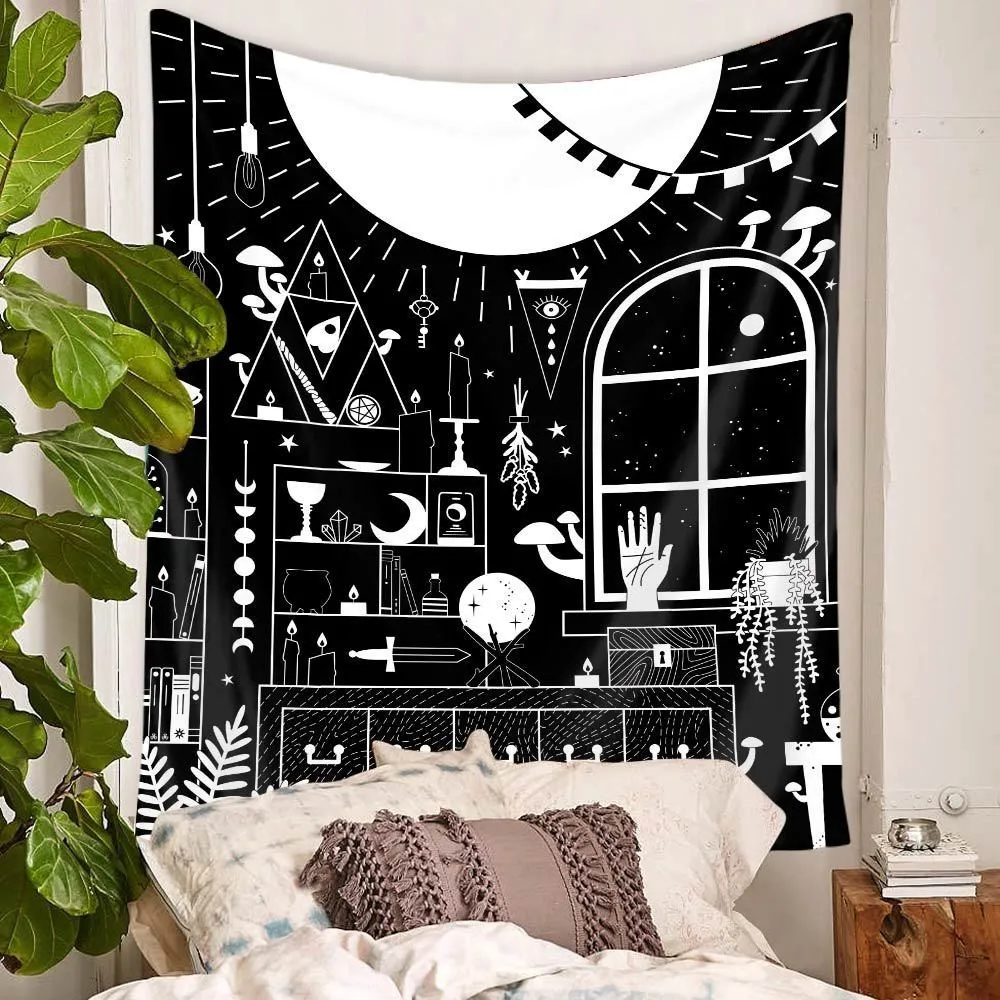 Настенный гобелен в стиле мандалы декор колдовства подвесные гобелены с