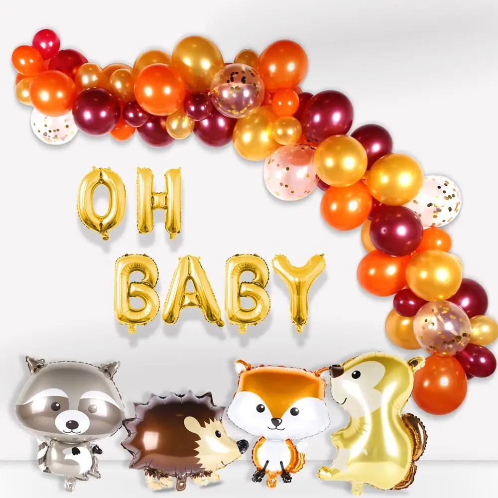Huiran лесные животные тема вечерние воздушные шары Oh Baby воздушный шар для вечеринки на день рождения Гелиевый шар Детская игрушка в ванную вечерние поставки баллонов