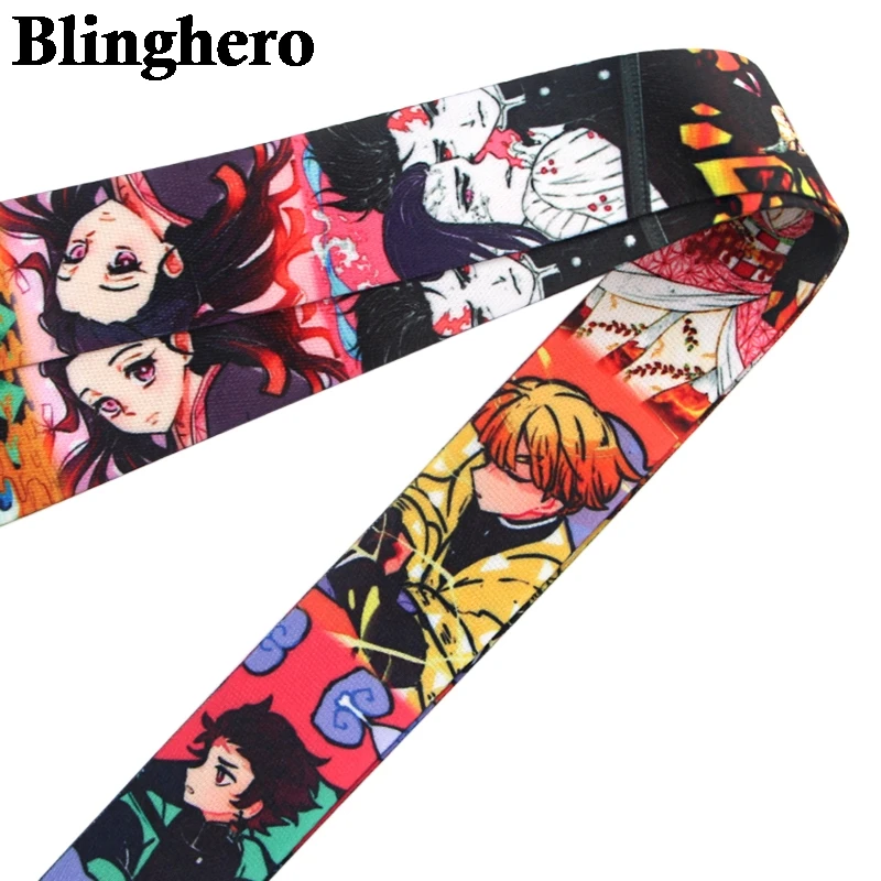 CA648 Demon Slayer: Kimetsu no Yaiba Lanyards классный шейный ремешок для ключей телефона ID держатель