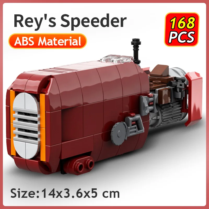 

MOC Star military Plan Rey's Space Speeder Building Blocks Assembly Landspeeder Model Bricks Kids Vehicle Toys Idea Xmas Gifts