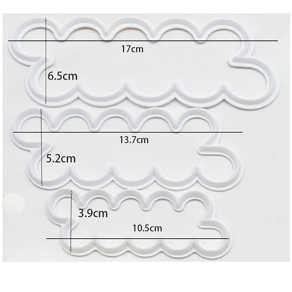 3 шт./компл. 3D резак в форме лепестков розы изготовитель элегантная форма для