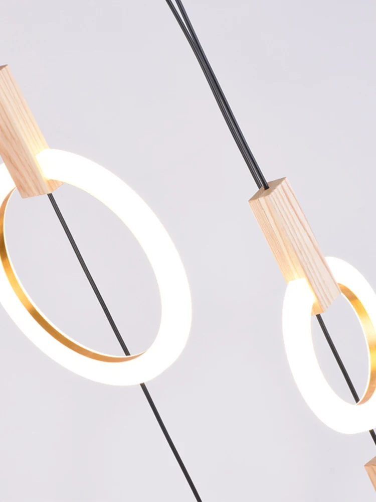 

Modern LED chandelier acrylic long chandelier living room dining room solid wood stairs chandelier lighting device