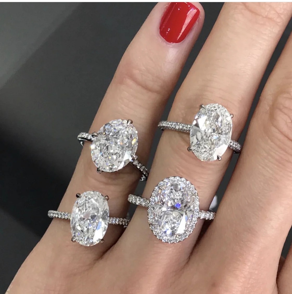 

Роскошные 925 стерлингового серебра Овальный 3CT алмаз обручальные кольца наборы для женщин, хорошее ювелирное изделие топаз драгоценный кам...