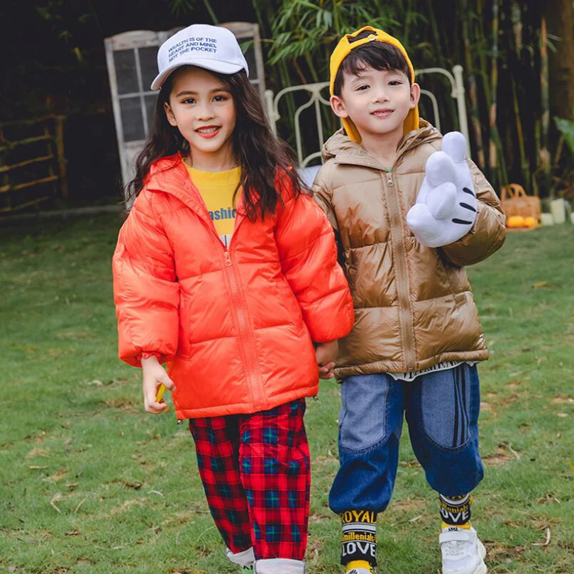 Детская зимняя куртка на утином пуху с капюшоном|Пуховики и парки| |