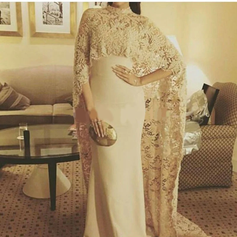 

New Arrival Kaftan Dubai Evening Dress 2019 Saudi Arabia Formal Dresses Satin Lace Middle East Women Prom Gowns