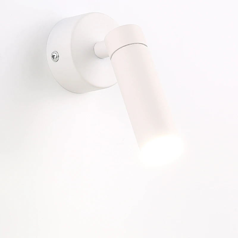 6w led wall lamp bedroom study bedside lamp surface mounted rotatable wine cabinet kitchen spot lighting with switch ac85 265v free global shipping
