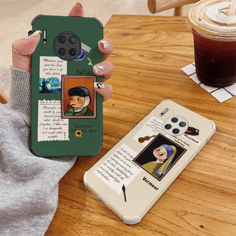 

Hair Band Girl Phone Case For Huawei Mate 30 30Pro 30Lite Pro Lite Liquid Silicone Cover