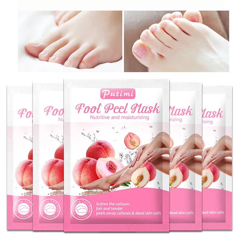 

6Pack Moisturizing Hand Mask Exfoliating Tender and Smooth Gentle Care Hand Mask Hands Care Exfoliating Foot Mask Pedicure Socks