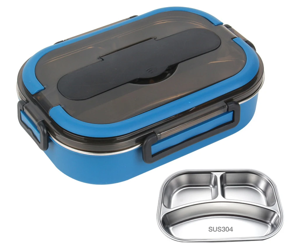 

2 Layers Lunch Box Business Style 304 Stainless Steel Food Container Bento Snack Storage For Adult Children Office Worker
