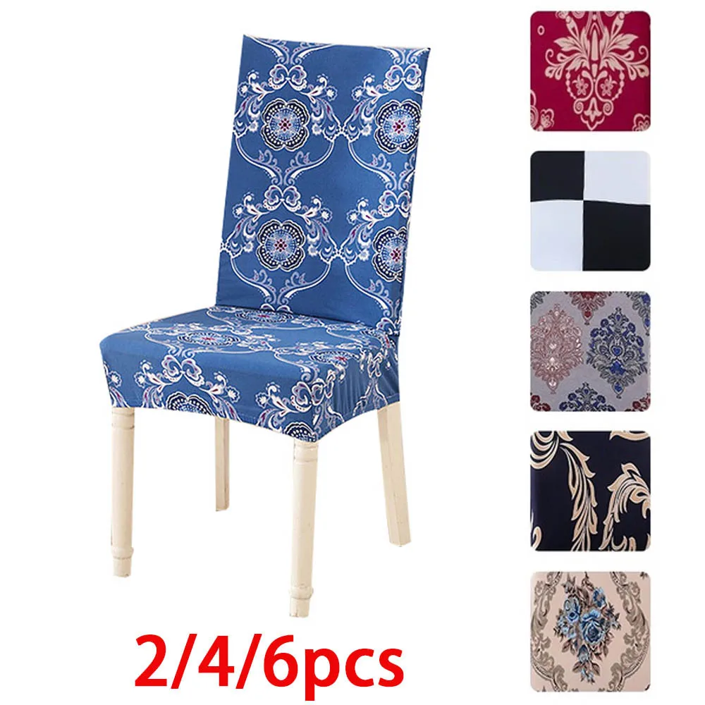 Чехол для стула с принтом спандекс современное сидение чехлы стульев CH37010 | Дом и