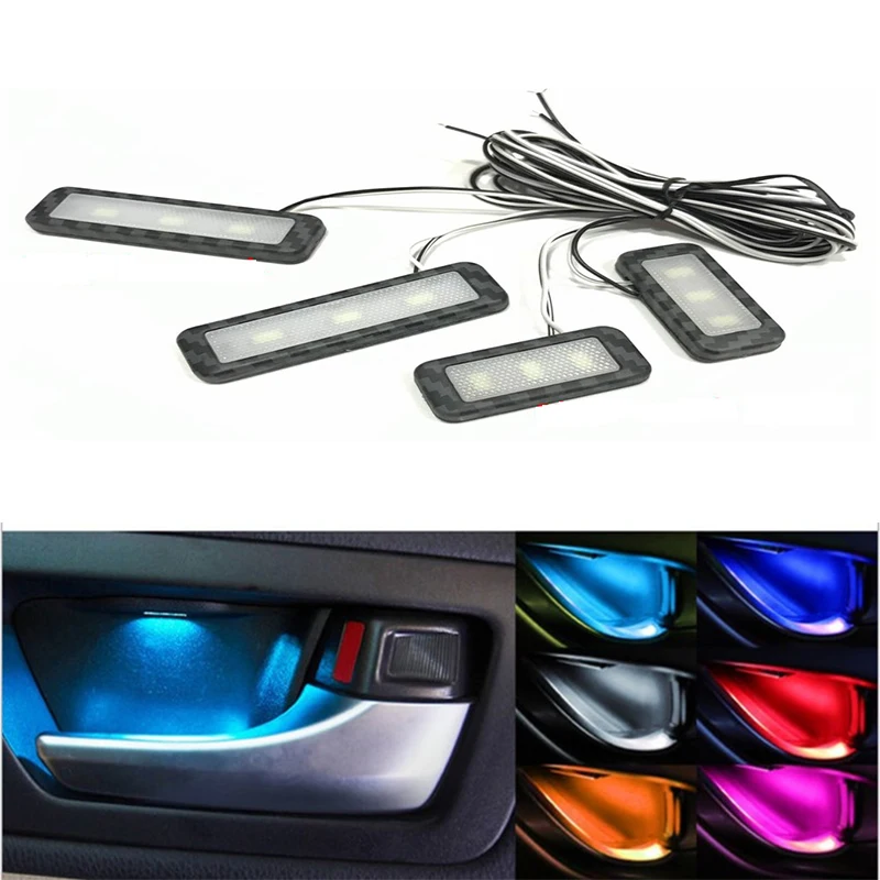 

Модифицированная Внутренняя дверь автомобиля поручни чаши ручка украшение атмосфера интерьер Атмосфера свет 2022 чаша настроение декоратив...