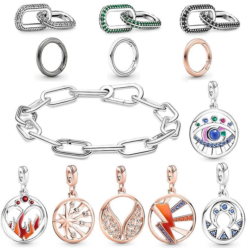

New Hot Sale Jewelry Women Fit Original Pandora Me Series Beads Bracelet DIY Charms Plata De Ley 925 Sterling Silver Accessorie
