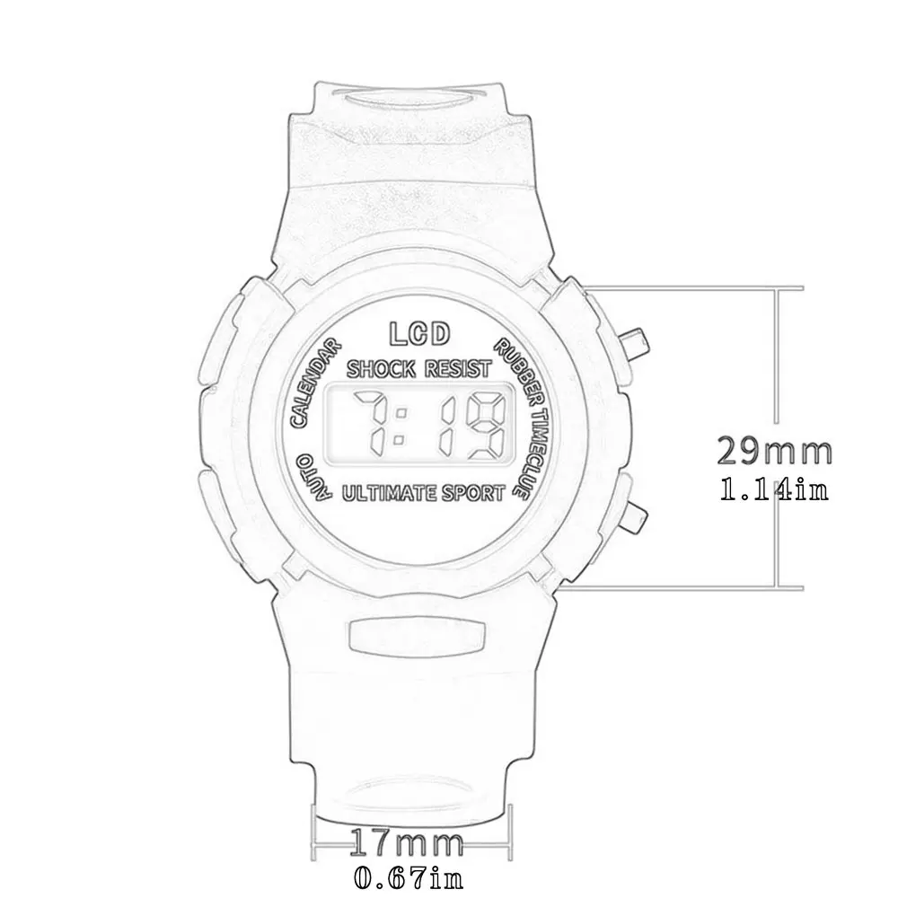 Reloj Digital multicolor para ni&ntilde;os, pulsera electr&oacute;nica multifunci&oacute;n con luz LED, resistente al agua, ideal para regalo-5
