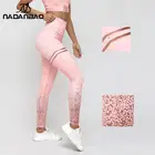 Женские спортивные Леггинсы NADANBAO, блестящие штаны золотого цвета с высокой талией, штаны для фитнеса и тренировок, 2022