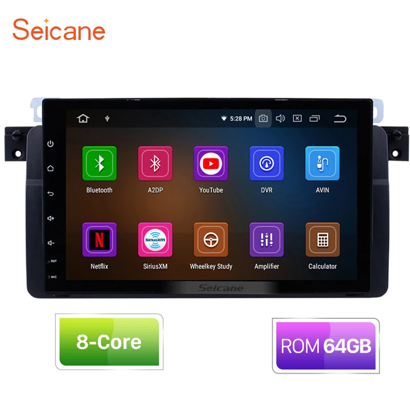 Seicane 8 дюймовый Android 10 0 телефон с экраном 1998 дюймов для BMW 3 серии 2006 M3 E46 316i 318i 320i 325i