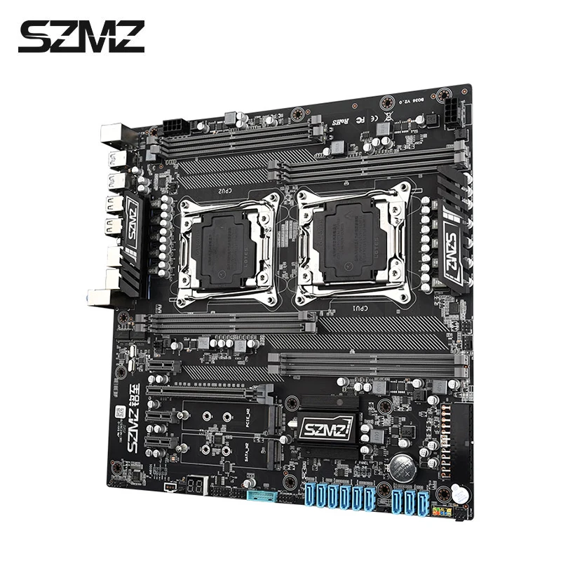 Verkauf SZMZ X99 Dual CPU Sockel LGA 2011-3 Motherboard Set Mit E5 2678V3 Und 8*8gb DDR4 2400MHZ ECC REG RAM