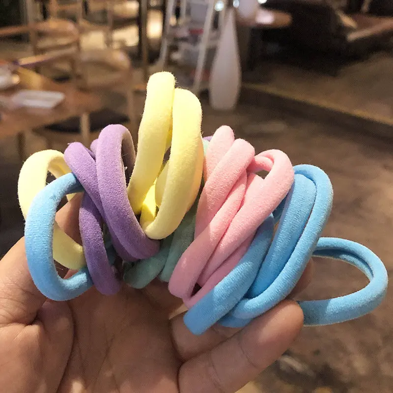 

Girls Candy Color Hair Rope Elastic Hair Bands Kids Rubber Band Ponytail Holder Gum For Hair Ties Scrunchie Hair Accessories