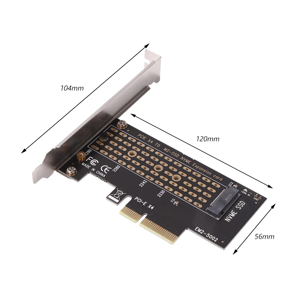 

EM2-5002+2U NVME Protocol M.2 to PCI-E 3.0 4X SSD Expansion card Support M-KEY M.2 (NGFF) Interface Support Windows MAC Linux